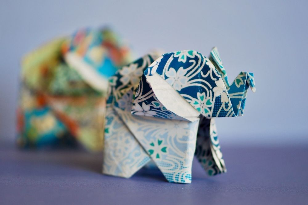 så gör du origamielefanter