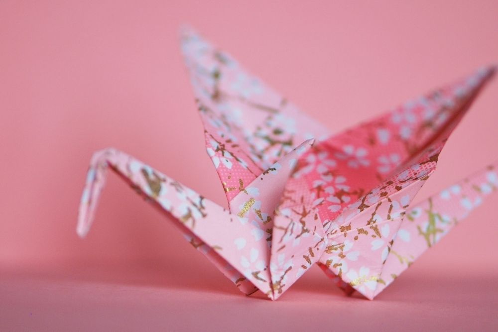 origami instruktioner tranor