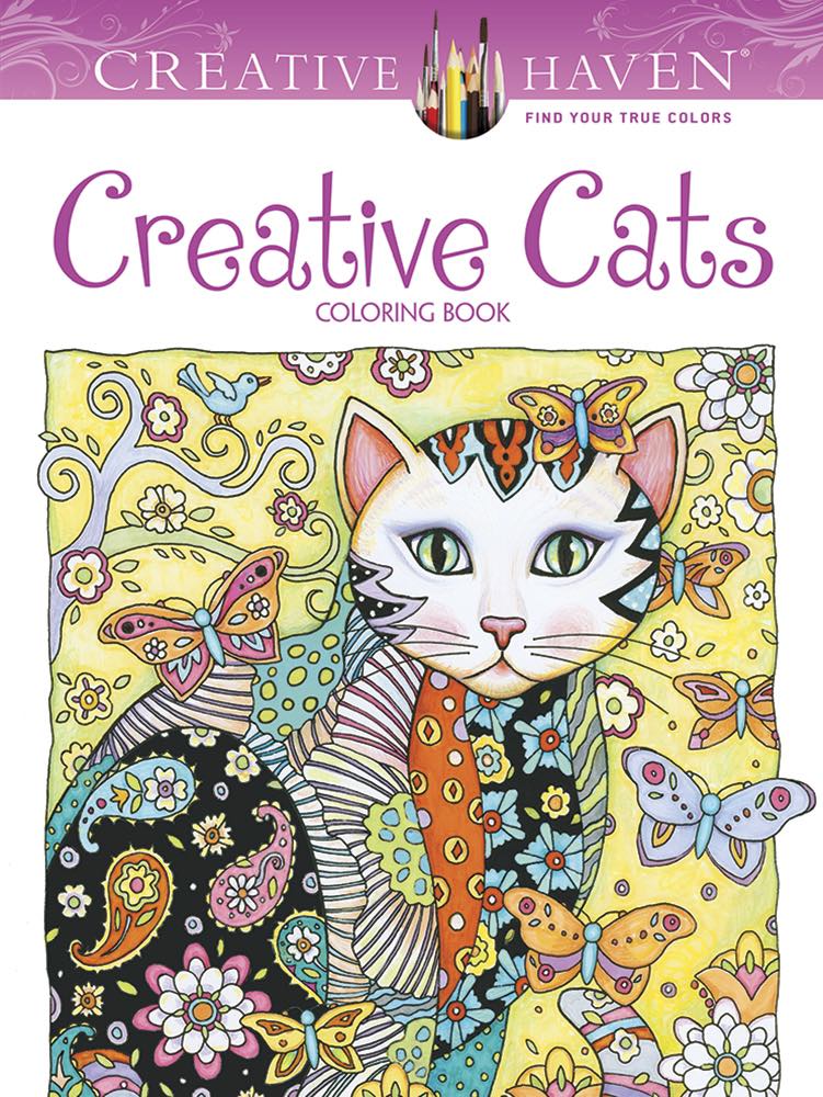 creative cats marjorie sarnat målarbok