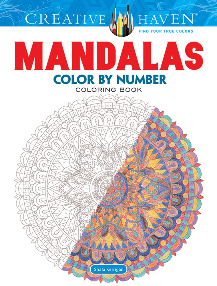 mandalas color by number målarbok
