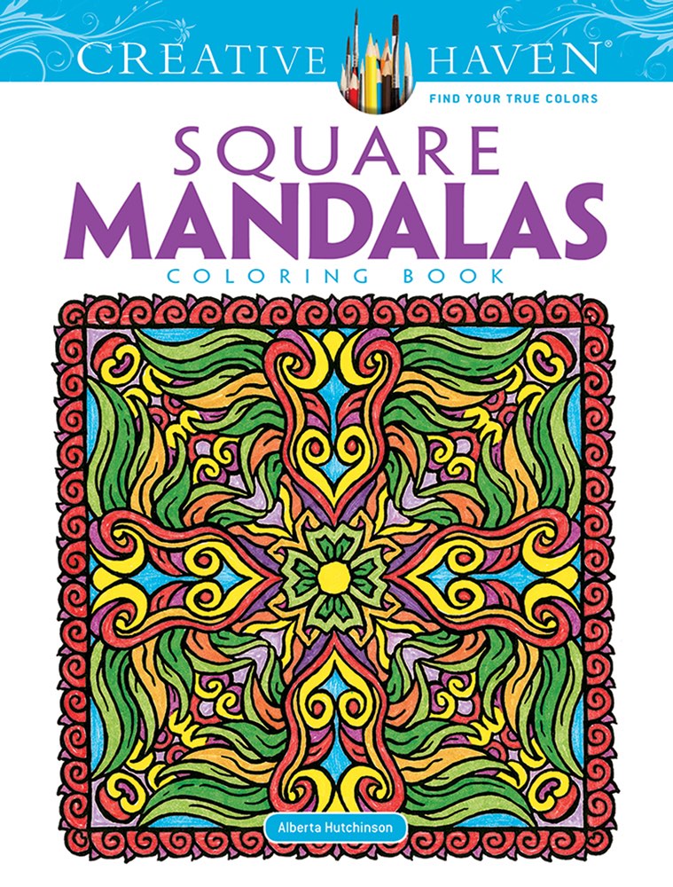 square mandalas målarböcker
