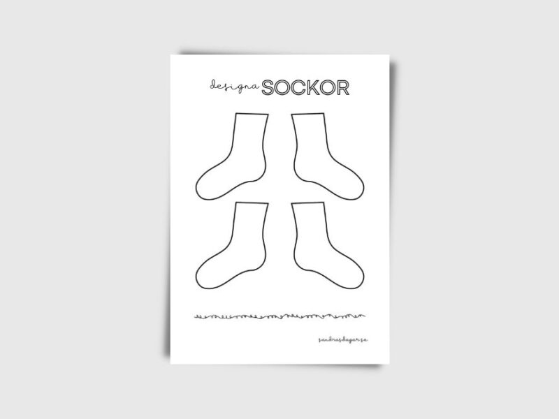 pysselbild för att designa sockor inför rocka sockorna